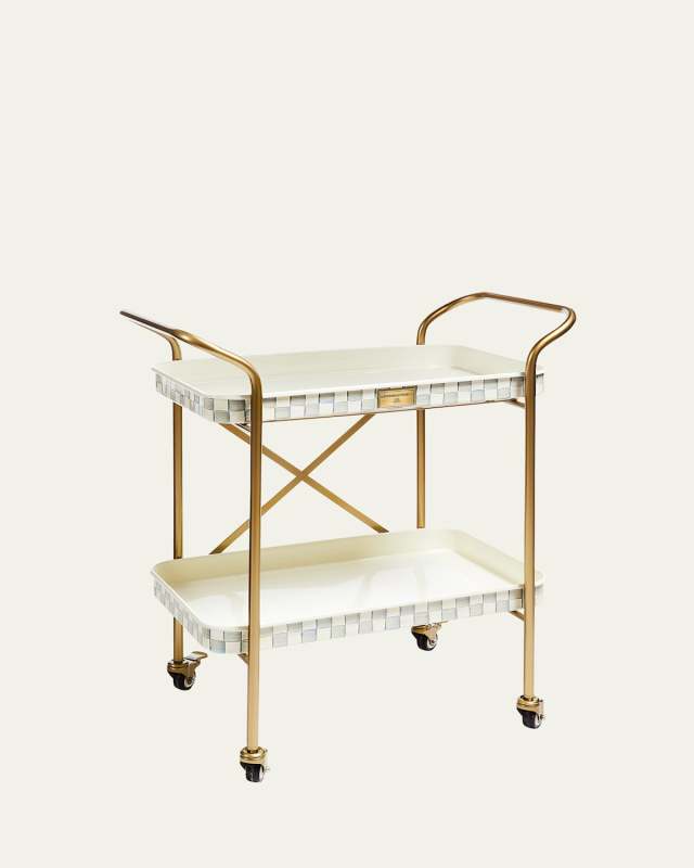 Sterling Check 2-Tier Kitchen Cart